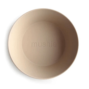 Mushie: Mushie Round Dinner Bowls - Vanilla