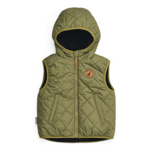 Rainwear: Crywolf Reversible Yeti Vest - Fern/Black