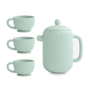 Mushie Silicone Tea Play Set - Cambridge Blue