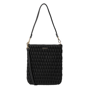 Gifts For Mum: Saben Claudette Shoulder Bag - Black Diamond Quilt