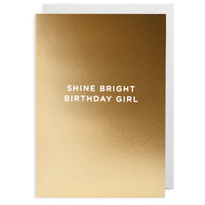 Lagom Design Shine Bright Birthday Girl Gift Card