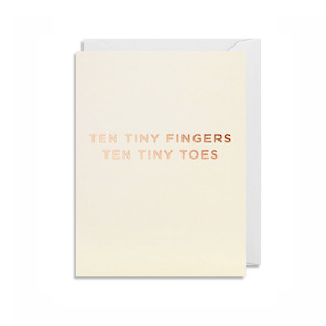 Lagom Design Ten Tiny Fingers Ten Tiny Toes Greeting Card