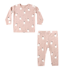 Tops 1: Quincy Mae Bamboo Pajama Set - Pink Ghosts