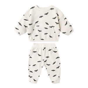 Quincy Mae Waffle Slouch Set - Bats