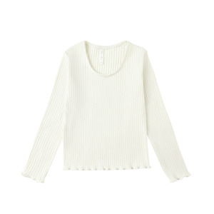 Rylee + Cru Ribbed Long Sleeve - Ivory