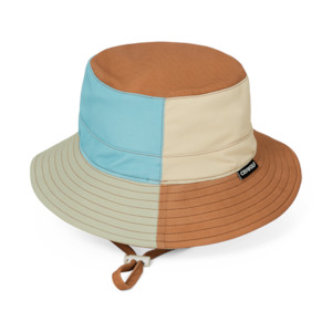 Swimwear: Crywolf Swim Bucket Hat - Ocean Colourblock
