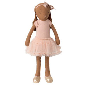 Maileg Bunny Size 3 Brown Ballet Suit & Skirt - Rose