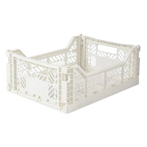 Nursery: AY-KASA Foldable Crate - Midi Coconut Milk