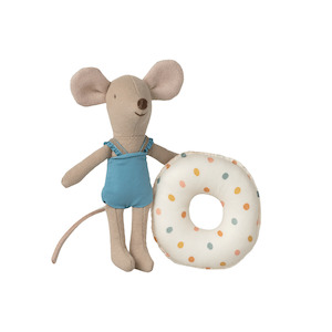 Maileg Beach Mouse Little Sister With Float Multi Dot