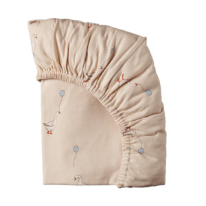 Nature Baby Fitted Sheet Jersey - Goose Lullaby