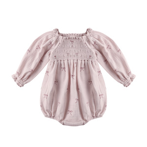 Quincy Mae Eden Romper - Bows
