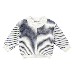 Winter Warmers: Quincy Mae Relaxed Knit Sweater - Ocean
