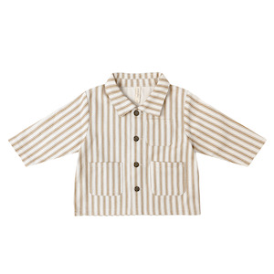 Quincy Mae Utility Jacket - Gold Pinstripe