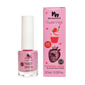 No Nasties Natural Scented Kids Nail Polish Strawberry Cupcake - Pastel Pink
