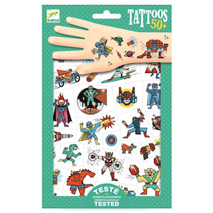 Djeco Tattoos - Hereos Vs Villians