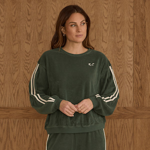 Rylee + Cru Womens Oversized Sweatshirt - Green