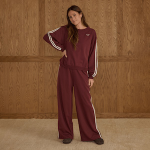 Gifts For Mum: Rylee + Cru Womens Track Pant - Burgundy