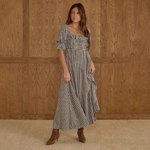 Rylee + Cru Womens Birdie Dress - Navy Check