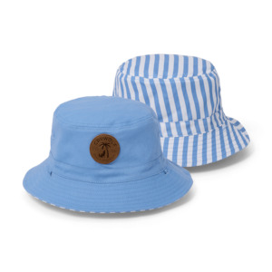 Crywolf Reversible Bucket Hat - Sky Blue Stripe