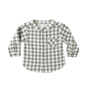Tops 1: Quincy Mae Milo Shirt - Forest Check