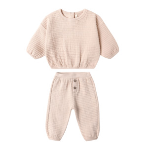Quincy Mae Textured Sweat Set - Antique