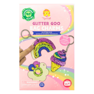 School Holiday Fun: Tiger Tribe Glitter Goo Craft Set - Bag Charms
