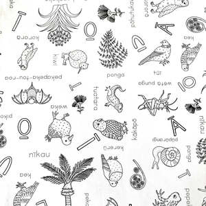 Reusable Colouring In Tablecloth Set - Hoa o te Ngahere