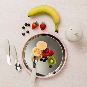Nestling Stainless Flat Suction Plate 20cm