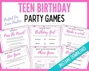 Birthday: Teen Party Games - Pretty Pink theme