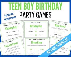 Birthday: Teen Birthday Party Games - Boy