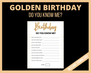 Do You Know Me Birthday Quiz - Gold