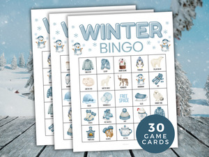 Party: Winter Bingo Game 30 Cards