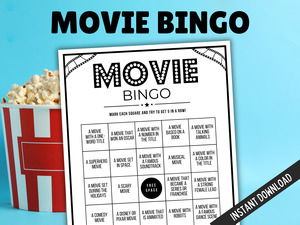 All Printables: Movie Bingo Game