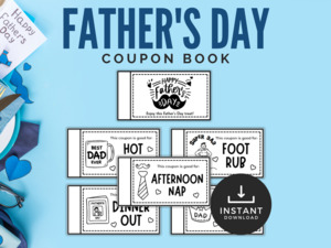 Father's Day Coupons - Black and White