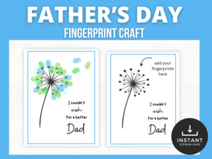 Fathers Day: Fathers Day Fingerprint Craft