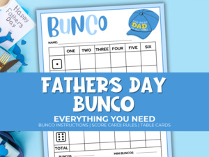 Fathers Day: Father's Day Bunco Pack