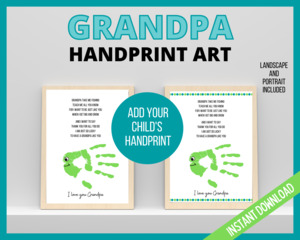 Fathers Day: Grandpa Handprint Art
