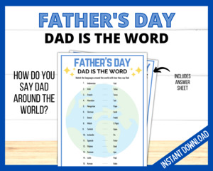 Fathers Day: Father's Day Dad is the Word Game