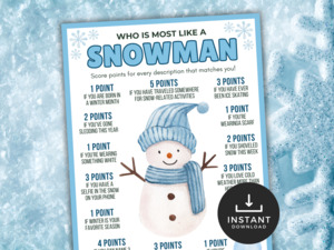 Christmas: Who is Most Like a Snowman
