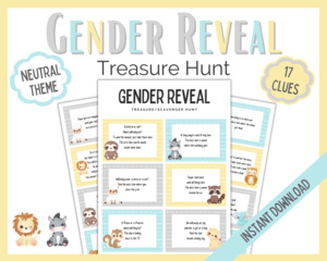 Gender Reveal Treasure Hunt - Neutral Theme
