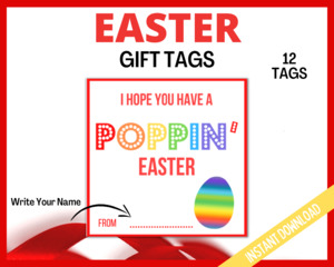 Poppin Easter Gift Tag