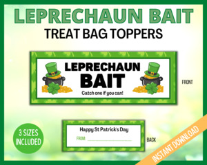 Leprechaun Bait Treat Bag Topper