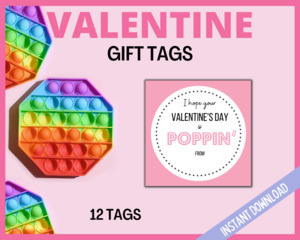 Pink Valentines Poppin Tag