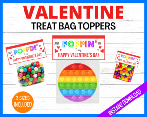 Valentine's Poppin Treat Bag Topper