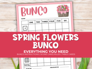 Spring Flowers Bunco Pack