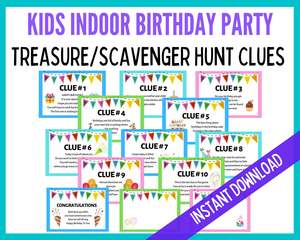 Indoor Birthday Treasure Hunt Clues