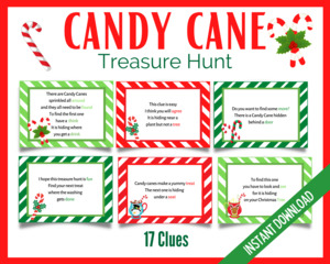 Christmas Treasure Hunt: Candy Cane Treasure Hunt