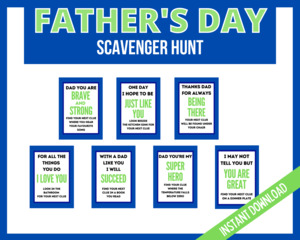 Fathers Day Treasure Hunt Blue
