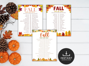 Fall This or That - Would You Rather Game