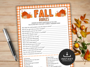 Fall Autumn: Fall Riddles